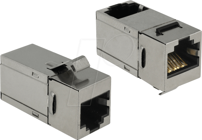 Bild von Delock 86371 - Keystone Modul RJ45 Buchse > RJ45 Buchse Cat.6 90° Computer-Kabel, RJ45, RJ45