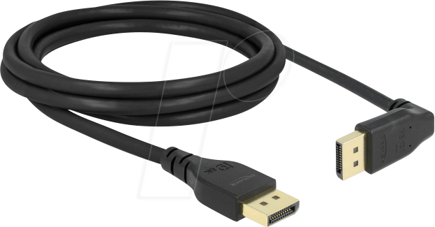 Bild von Delock - Videokabel - DisplayPort (M) zu DisplayPort (M) gewinkelt - DisplayPort 1.4 - 2 m - 8K Unterstützung - Schwarz