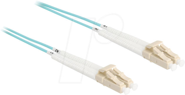 Bild von Delock 88078 - LWL Kabel LC Duplex Multimode OM3 winkelbar 0.5 m - Kabel - Multimode-Faser - Glasfaser (LWL) (88078)