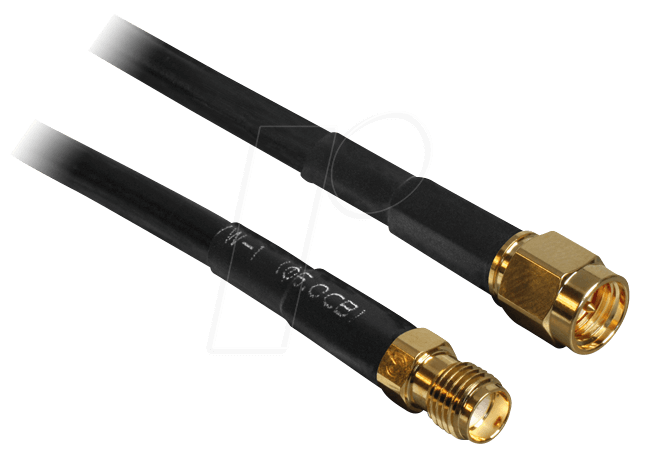 Bild von Delock WLAN-Antennen Verlängerungskabel [1x SMA-Stecker - 1x SMA-Buchse] 10.00m Schwarz vergoldete