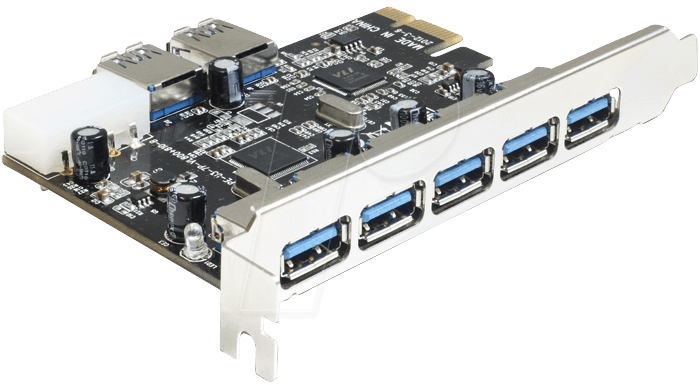 Bild von DeLock PCI Express Card > 5 x external + 2 x internal USB 3.0 - USB-Adapter - PCI Express 2.0 x1, 89355