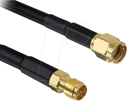 Bild von DeLOCK CFD200 - Antennenverlängerungskabel - RP-SMA (M) - RP-SMA (W) - 3,0m - CFD-200 - Schwarz (89424)