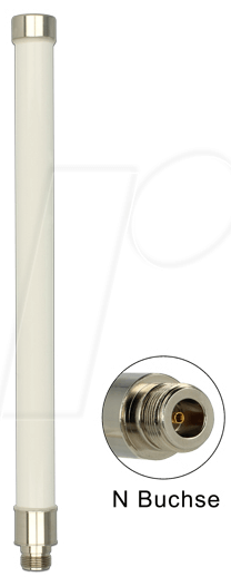 Bild von DeLOCK WLAN antenna - Antenne - 802,11 a/h/b/g/n/ac - außen - 8 dBi - ungerichtet - weiß (89440)