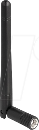 Bild von Delock WLAN 802.11 ac/ax/a/b/g/n Antenne RP-SMA Stecker 2 dBi omnidirektional mit (90150)