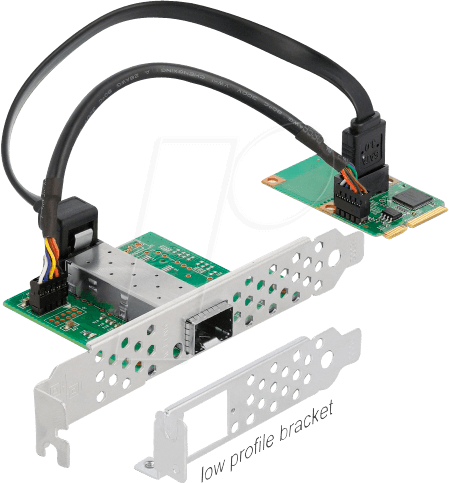 Bild von DeLOCK Mini PCIe I/O PCIe full size 1 x SFP Gigabit LAN - Netzwerkadapter - PCIe Mini Card - Gigabit SFP x 1 (95267)