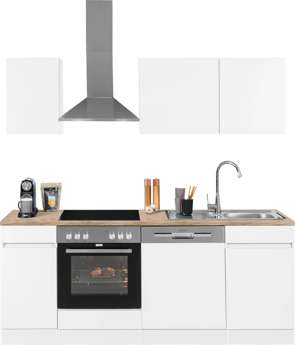 Bild von OPTIFIT Küchenzeile "Roth", Breite 210 cm, wahlweise mit E-Geräten, Push-to-Open-Funktion