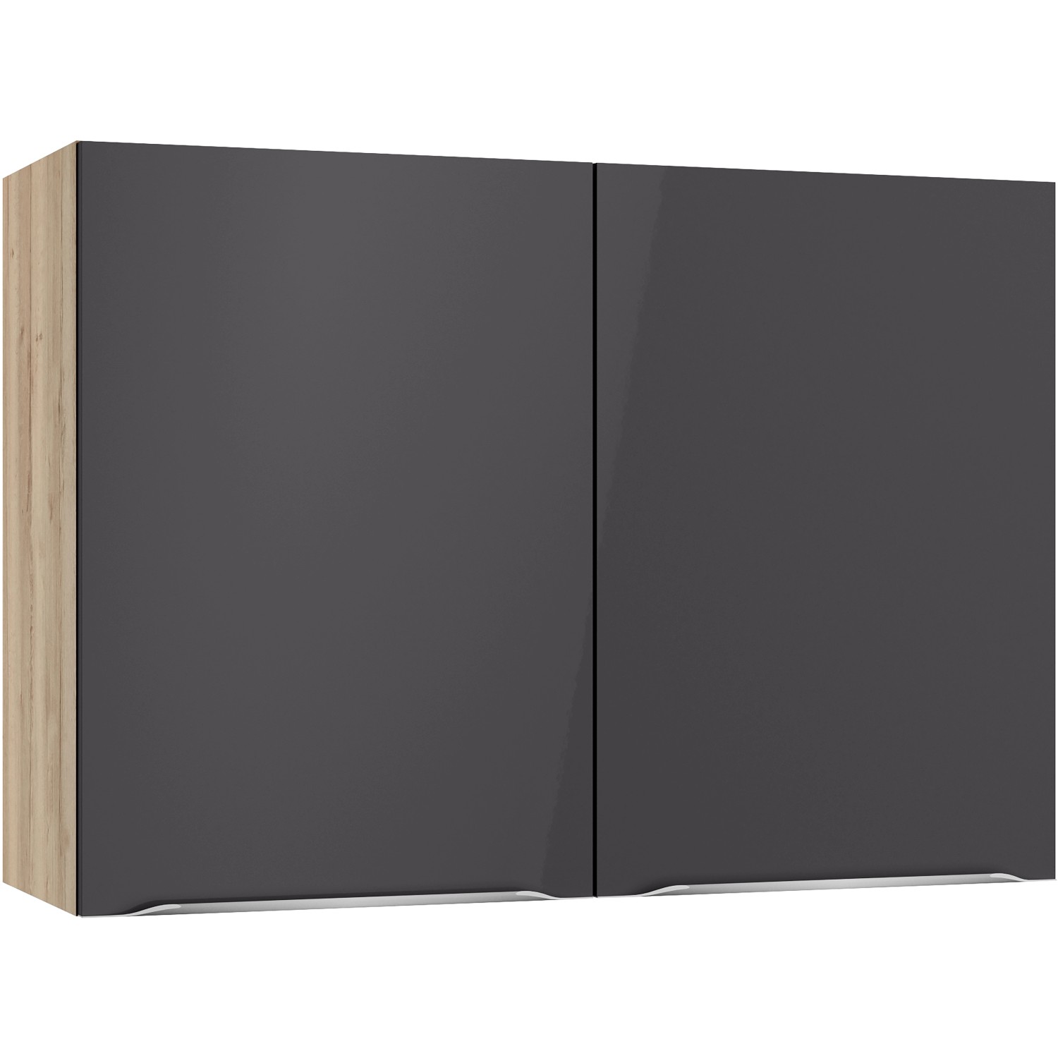 Bild von Optifit Oberschrank Linus984 100 cm x 70,4 cm x 34,9 cm Anthrazit-Wildeiche