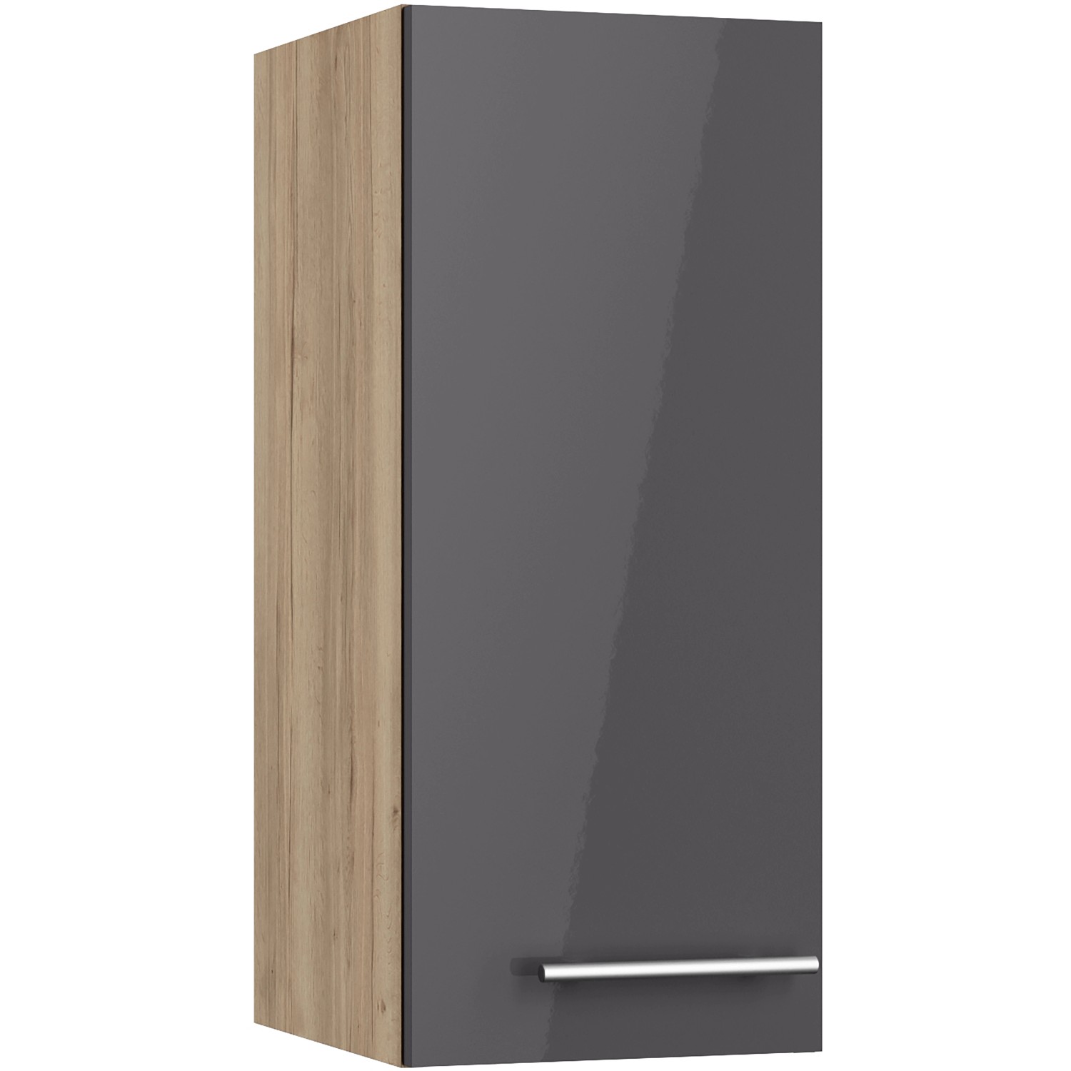 Bild von Optifit Oberschrank Jonte984 30 cm x 70,4 cm x 34,9 cm Anthrazit-Wildeiche