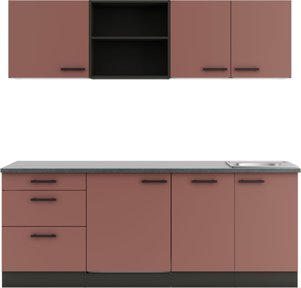 Bild von OPTIFIT Küchenzeile "Palma", Breite 210 cm, wahlweise mit E-Geräten, seitenverkehrt stellbar