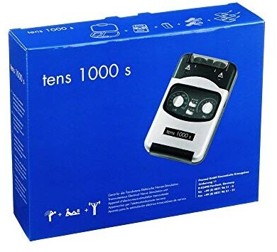 Bild von Promed EMS TENS Gerät gegen Schmerzen, Massagegerät Tens 1000 s mit 4x Elektroden Pads, 2-Kanal Reizstromgerät zur Muskelstimulation, Schmerztherapie Gerät für Rücken, Nacken & Beine