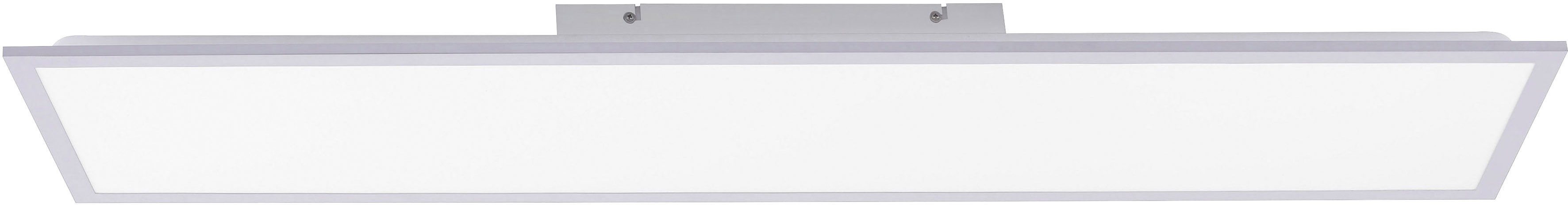 Bild von JUST LIGHT LED Deckenleuchte FLAT, 119,5 x 29,5 cm, Silbergrau, Weiß, Metall, Anpassung der Farbtemperatur, Dimmfunktion, LED fest integriert, Extra-Warmweiß, Neutralweiß, Kunststoff, mit Fernbedienung