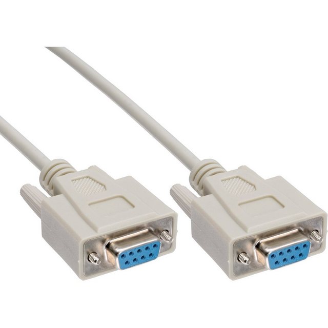 Bild von Inline InLine® Nullmodemkabel, 9pol Buchse / Buchse, 3m, vergossen Computer-Kabel