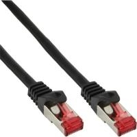 Bild von 20.00m InLine Cat. 6 Patchkabel S/FTP PiMF RJ45 Stecker auf RJ45 Stecker Schwarz Knickschutzelement