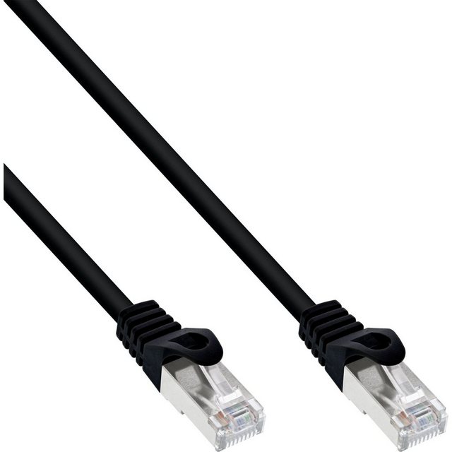 Bild von 0.30m InLine Cat. 5e Patchkabel SF/UTP RJ45 Stecker auf RJ45 Stecker Schwarz