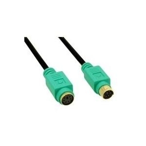 Bild von InLine PS/2 Verlängerung - mDIN6 (M) - mDIN6 (W) - 3,0m - grüne Stecker - vergoldete Kontakte (13343H)
