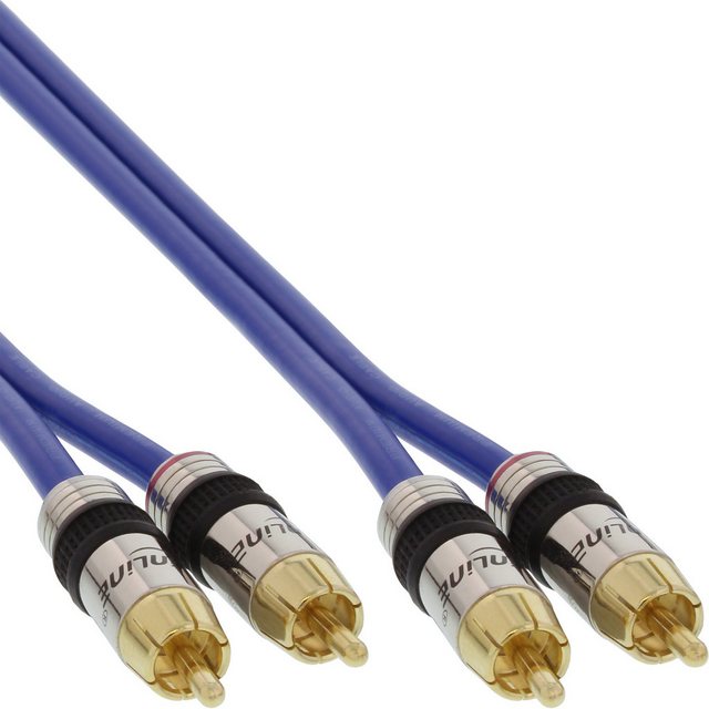 Bild von INLINE 2xCinch Audio Kabel PREMIUM 25m doppelt geschirmtes Kabel vergoldete Cinch Stecker Impedanz 75 Ohm Laenge 25m (89725P)