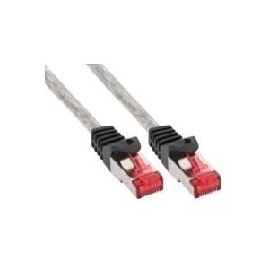 Bild von 25.00m InLine Cat. 6 Patchkabel S/STP PiMF RJ45 Stecker auf RJ45 Stecker Transparent