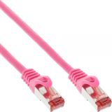 Bild von 1.50m InLine Cat. 6 Patchkabel S/FTP PiMF RJ45 Stecker auf RJ45 Stecker Pink Kupfer / PVC