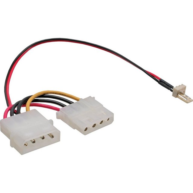 Bild von Inline InLine® Lüfter Adapterkabel, 3pol Lüfter an 4pol Netzteil 12V, 0,3m Computer-Kabel