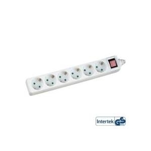 Bild von InLine - Steckdosenleiste - Schuko 6-Fach - 230V - 3500W - 5,0m- weiss - mit Schalter (16465S)