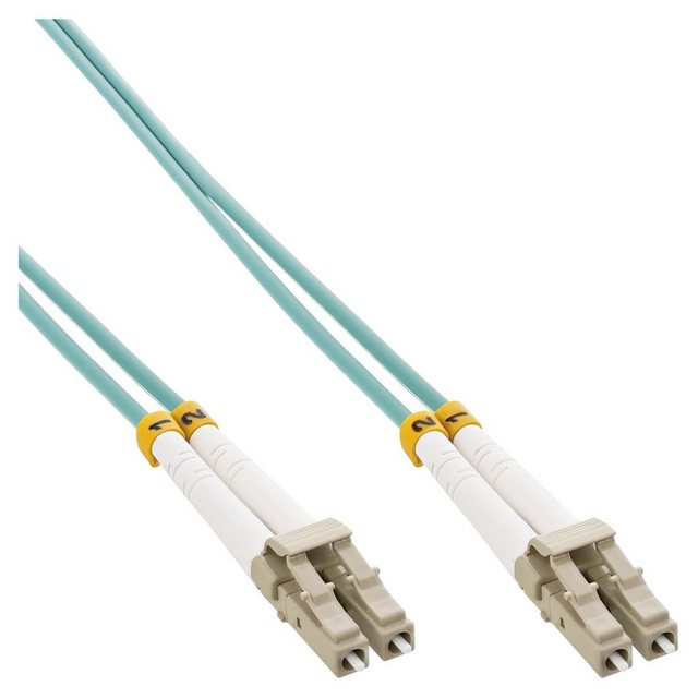 Bild von INTOS ELECTRONIC AG InLine® LWL Duplex Kabel, LC/LC, 50/125µm, OM3, 0,5m LAN-Kabel
