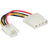 Bild von InLine Stromadapter, 8,89cm (3,5") Buchse zu 13,34cm (5,25") Stecker, 6cm