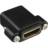 Bild von InLine HDMI Adapter HDMI-Buchse auf HDMI-Buchse Schwarz 4K / Einbaubuchse / vergoldet