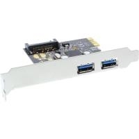 Bild von InLine Schnittstellenkarte (inkl. LP), 2x USB 3.0 mit SATA Strom - PCIe, Kontrollerkarte