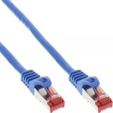 Bild von 0.50m InLine Cat. 6 Patchkabel S/FTP PiMF RJ45 Stecker auf RJ45 Stecker Blau halogenfrei / Kupfer