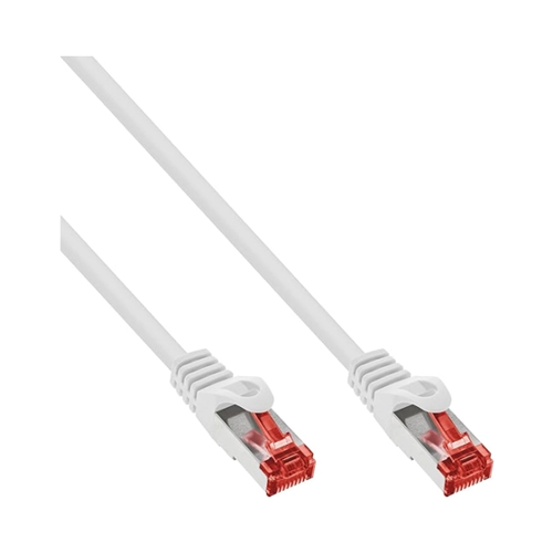 Bild von InLine® Patchkabel, S/FTP (PiMf), Cat.6, weiß, 3 m halogenfrei, Kupfer