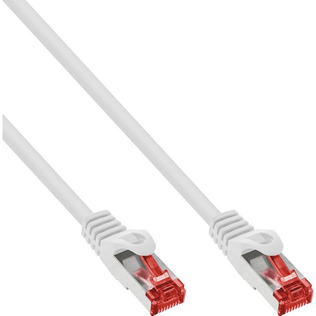 Bild von INLINE - Patch-Kabel - RJ-45 (M) zu RJ-45 (M) - 2 m - SFTP, PiMF - CAT 6 - geformt, ohne Haken - weiß