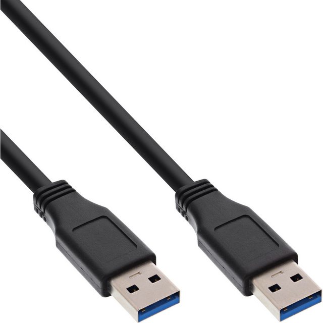 Bild von 1.00m InLine USB3.0 Anschlusskabel USB 3.0 USB A Stecker auf USB A Stecker Schwarz