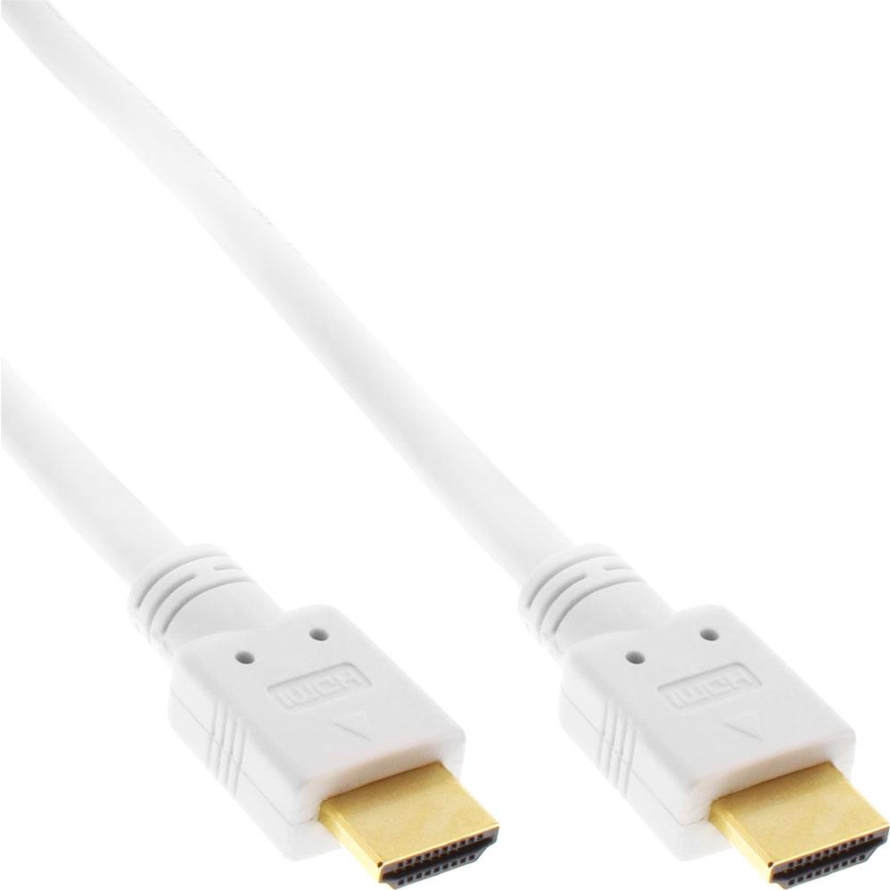 Bild von INLINE - HDMI mit Ethernetkabel - HDMI (M) bis HDMI (M) - 10 m - Dreifachisolierung - weiß - 4K Unterstützung