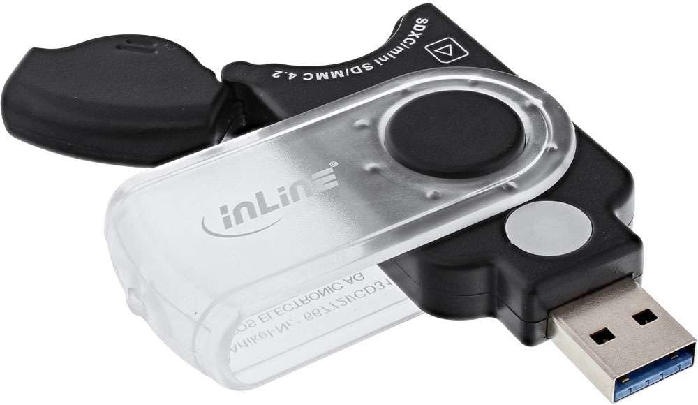 Bild von INLINE - Kartenadapter - All-in-one (MMC, SD, RS-MMC, MMCmobile, microSD, MMCplus, SDHC, microSDHC, SDXC, microSDXC) - USB 3.0