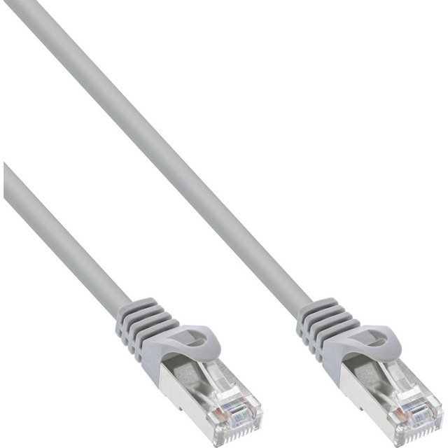 Bild von Inline 90er Bulk-Pack InLine® Patchkabel, F/UTP, Cat.5e, grau, 0,5m LAN-Kabel