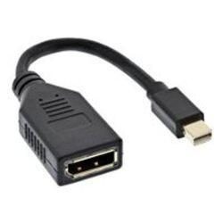 Bild von 0.15m InLine Displayport Anschlusskabel Mini Displayport Stecker auf DisplayPort Buchse Schwarz 4K