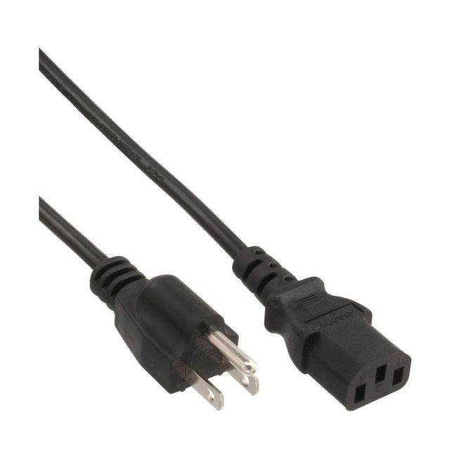Bild von INTOS ELECTRONIC AG InLine® Netzkabel, Netzstecker Japan auf Kaltgerätestecker C13, 5,0m Stromkabel