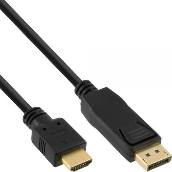 Bild von InLine - Video- / Audiokabel - DisplayPort / HDMI - DisplayPort (M) bis HDMI (M) - 50cm - Schwarz - 4K Unterstützung (17186)