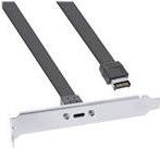 Bild von InLine Slotblende USB Typ-C zu USB 3.1 Frontpanel Key-A intern (0.50 m, USB 3.1), USB Kabel