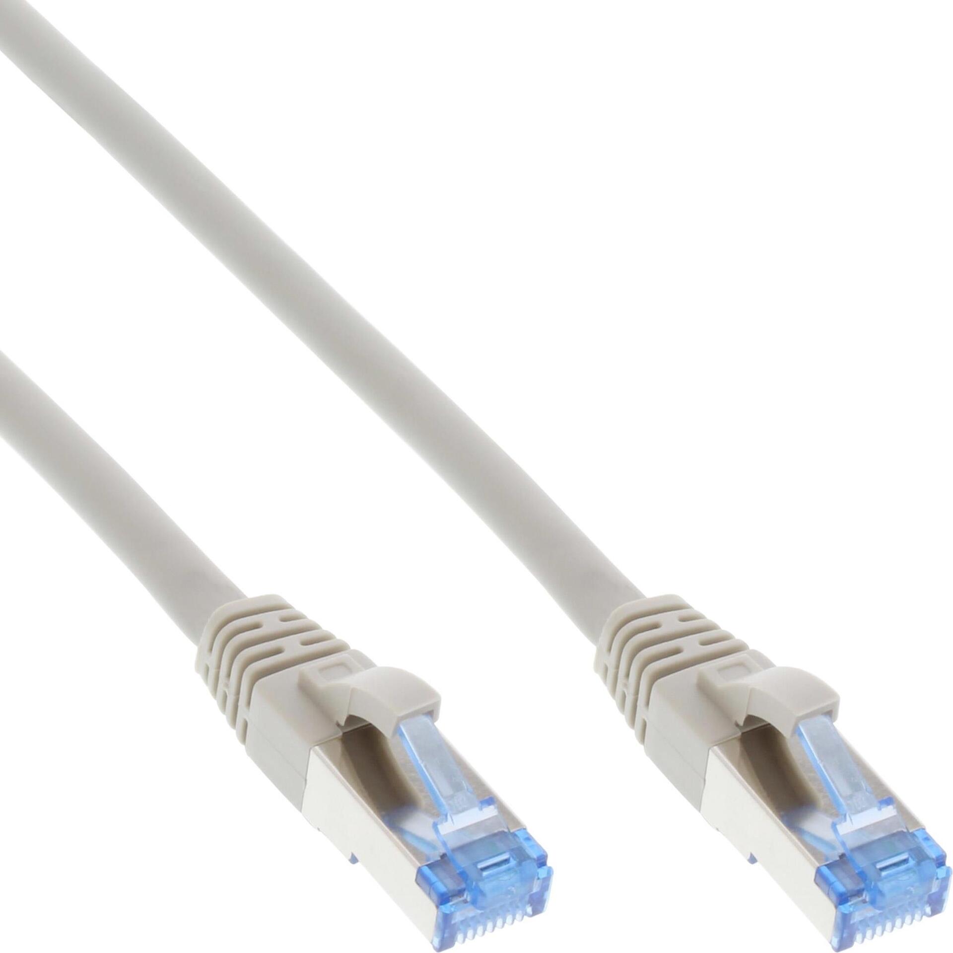 Bild von 1.50m InLine Cat. 6a Patchkabel S/FTP RJ45 Stecker auf RJ45 Stecker Grau 50er Pack / halogenfrei
