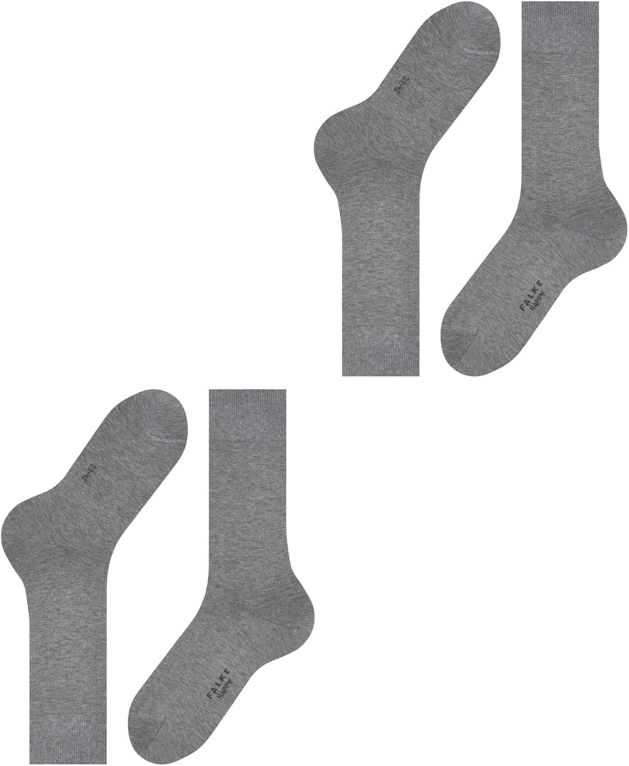 Bild von FALKE Herren Socken Happy 2-Pack M SO Baumwolle einfarbig 2 Paar, Braun (Dark Brown 5450), 39-42