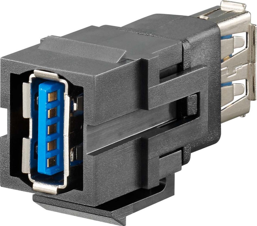 Bild von Rutenbeck USB-Keystone A 3.0 Adapter, Doppelkupplung KMK-USB 3.0 rw 17010650 Inhalt: 1St.