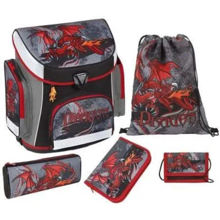 Bild von Scooli Schulranzenset Campus Plus Fire Dragon 5-teilig
