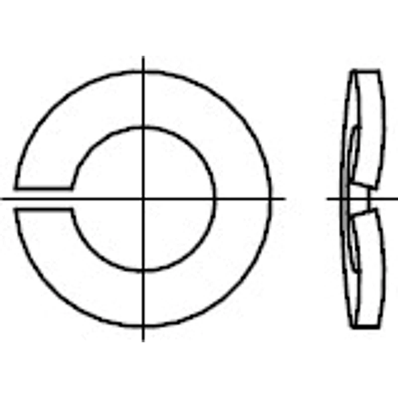 Bild von 100 Stk. Federring DIN 128 A 5 Federstahl 100 Stück Noname 000128000019050000