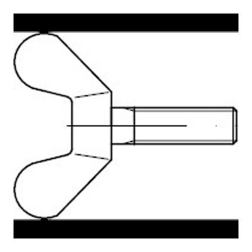 Bild von Flügelschrauben DIN 316 GT/Stahl M 16 x 40 verzinkt