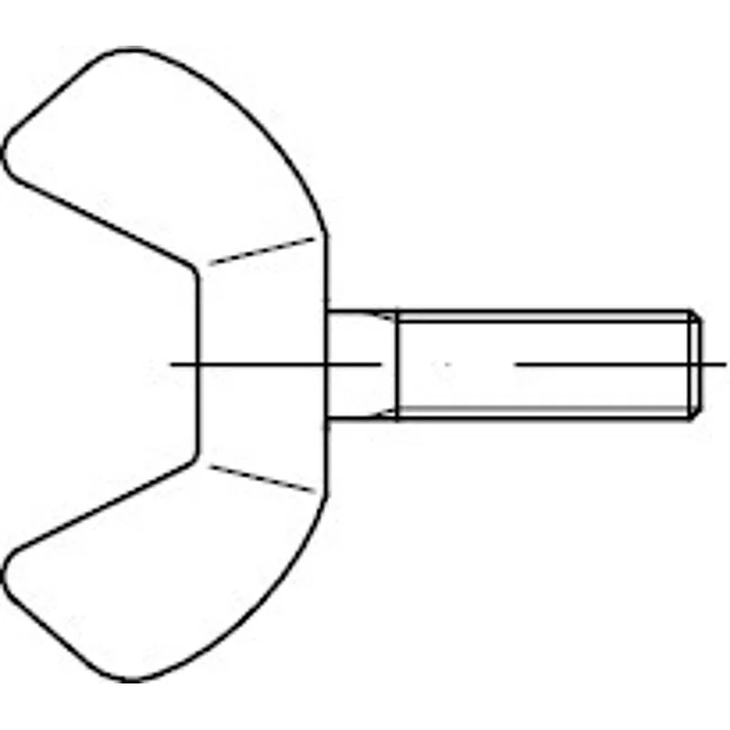 Bild von Schrauben, Flügelschraube DIN 316 M 12 x 30 A 4 kleine Ausführung (25 Schrauben pro Stück)