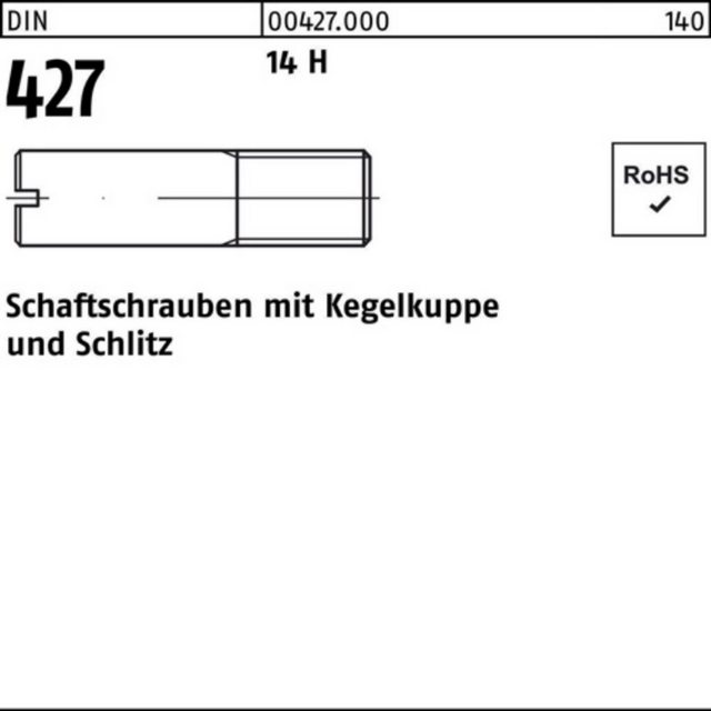 Bild von Reyher Schraube 100er Pack Schaftschraube M 4 x 10 DIN 427/ISO 2342 m.Kegelkuppe/Schli