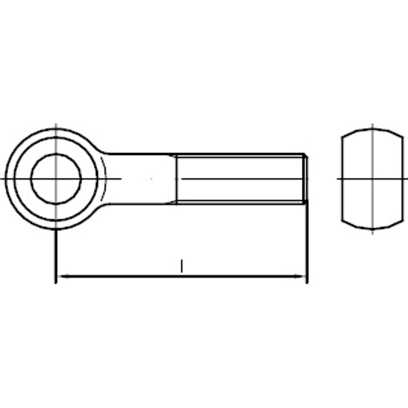 Bild von 5 Stk. Augenschraube DIN 444 Form B BM 30 x 180 4.6 5 Stück Noname