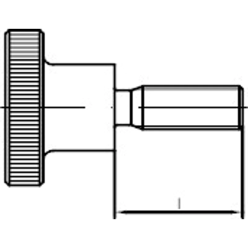 Bild von Reyher Schraube 100er Pack Rändelschraube M 6 x 16 DIN 464 hohe Form Stahl