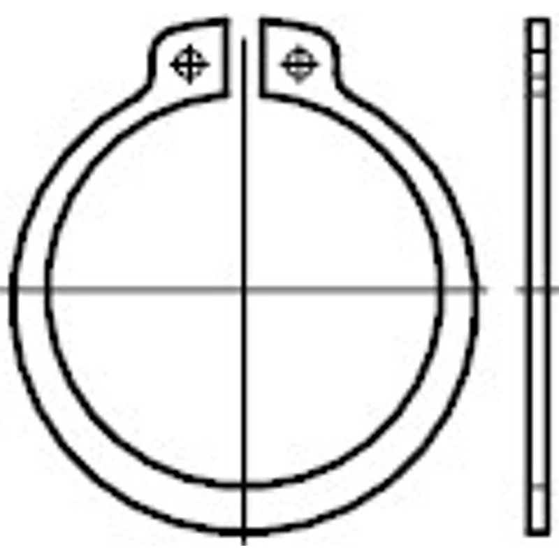 Bild von Reyher Sicherungsring 100er Pack Sicherungsring 77 x 2,5 DIN 471 Federstahl Regelausf.